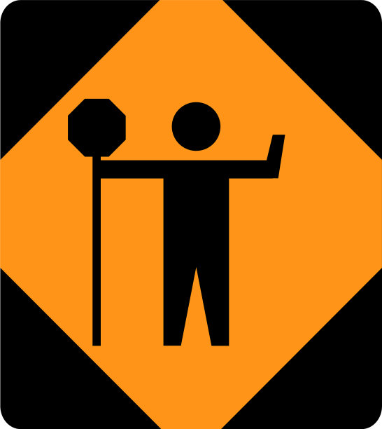 美国交通路牌交通管制人图片下载