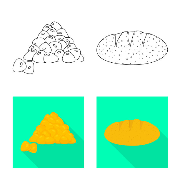设计玉米地和蔬菜标志图片下载