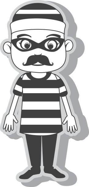 偶像男子犯罪小偷偷窃孤立图片下载