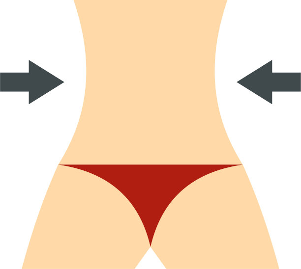 女性苗条身材图标平坦风格图片下载