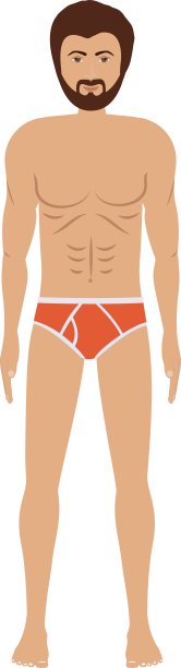 穿着红色游泳短裤的男人图片下载