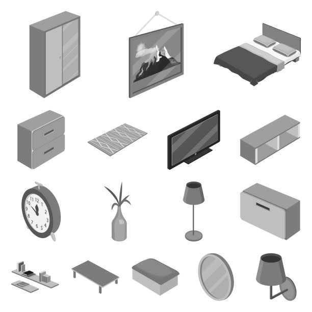 卧室和房间标志图片下载