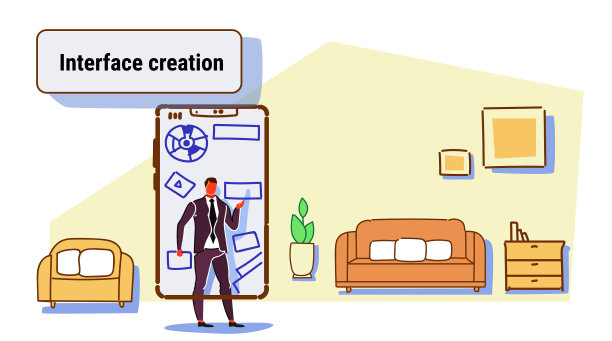 使用移动应用程序的业务人员开发人员图片下载