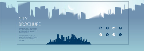 广域全景简单城市旅游导游图片下载