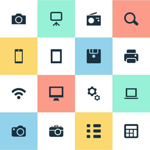 一组简单的小工具图标图片下载