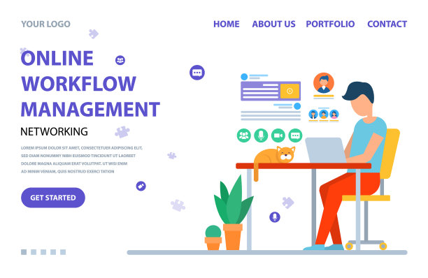 使用笔记本电脑在线工作流程的人图片下载