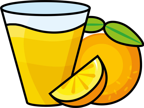 玻璃杯里的新鲜橙子、柑橘类水果图片下载