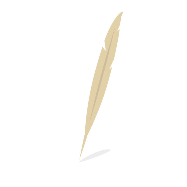 棕色钢笔羽毛图标图片下载