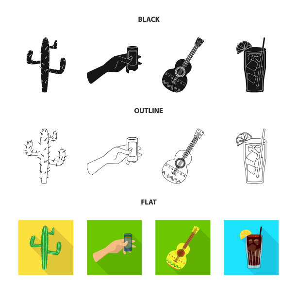 设计的咖啡馆和拉丁图标组的咖啡馆图片下载