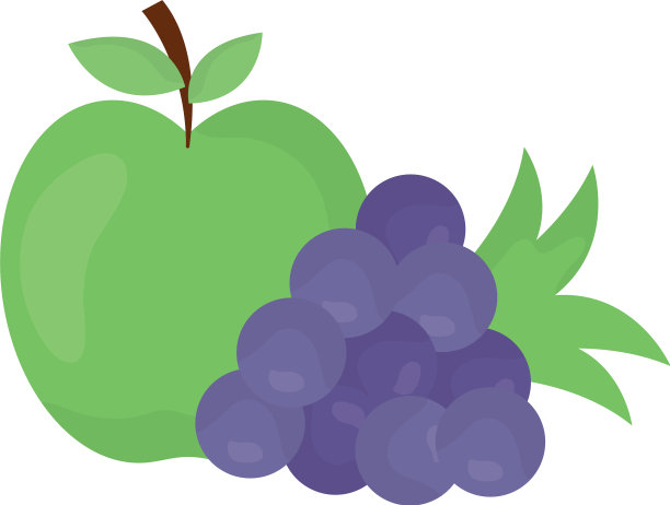 苹果和葡萄是新鲜水果图片下载