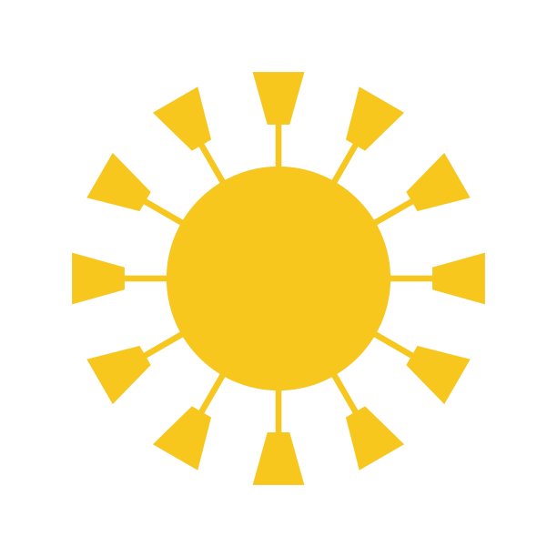 隔离太阳图标图片下载