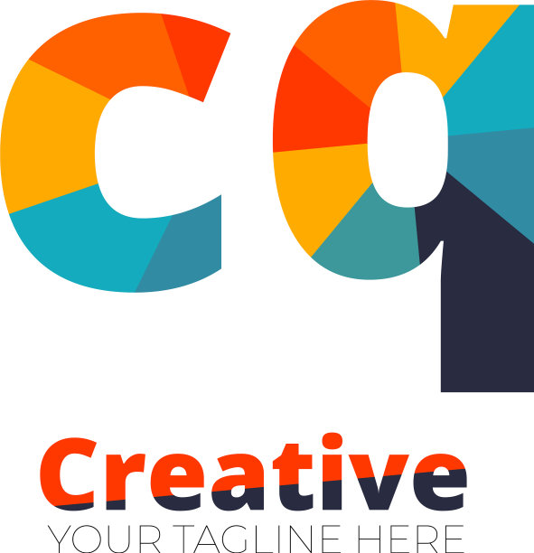 首字母圆形设计标志-元素图片下载