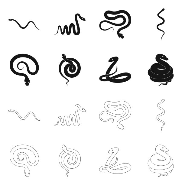 设计哺乳动物和危险标志图片下载