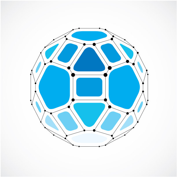 三维线框低多边形对象球形图片下载