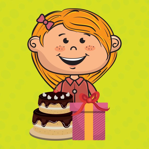 女孩蛋糕礼盒图片下载