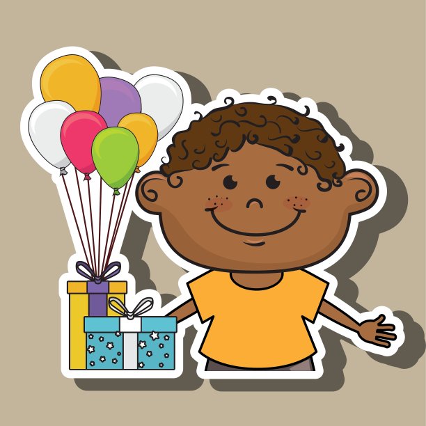 气球男孩的礼物图片下载