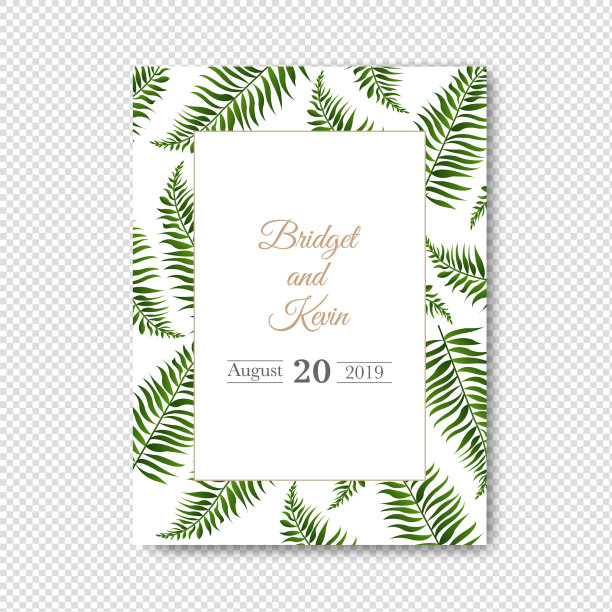 婚礼邀请孤立透明背景图片下载