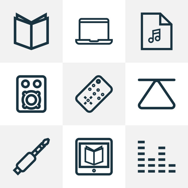 多媒体大纲图标集合的e图片下载