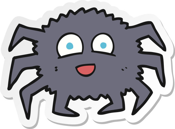 卡通蜘蛛贴纸图片下载