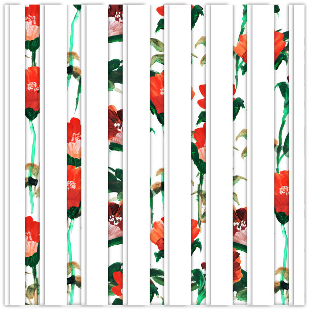 水彩花剪出背景图片下载