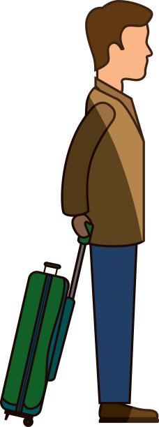 带旅行箱的人图片下载