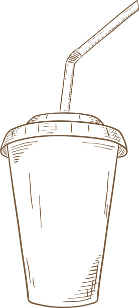 带有盖子和吸管的纸杯图片下载