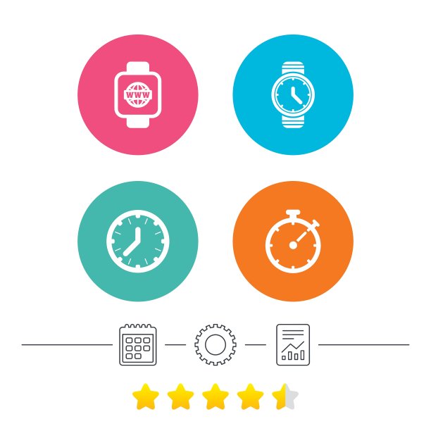 智能手表机械时钟时间和计时器图片下载