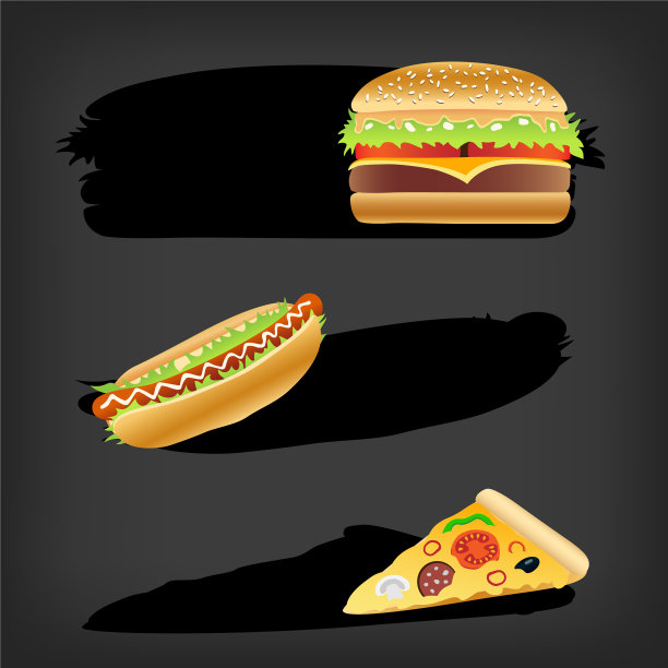 汉堡热狗披萨价格标签模板图片下载