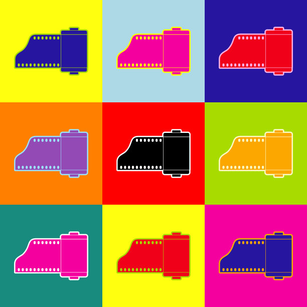 摄影卡带标志波普艺术风格图片下载