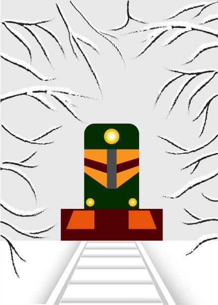 立体主义的火车头有弹簧图片下载