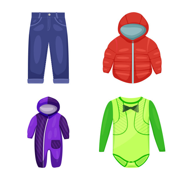 设计婴儿和儿童标志宝宝套装图片下载