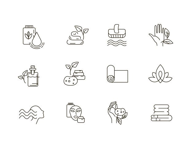 图标和标志的瑜伽或放松图片下载