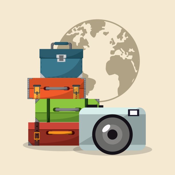 旅游假期或假日相关图标形象图片下载