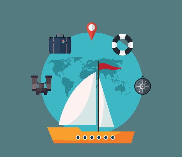 旅游假期或假日相关图标形象图片下载