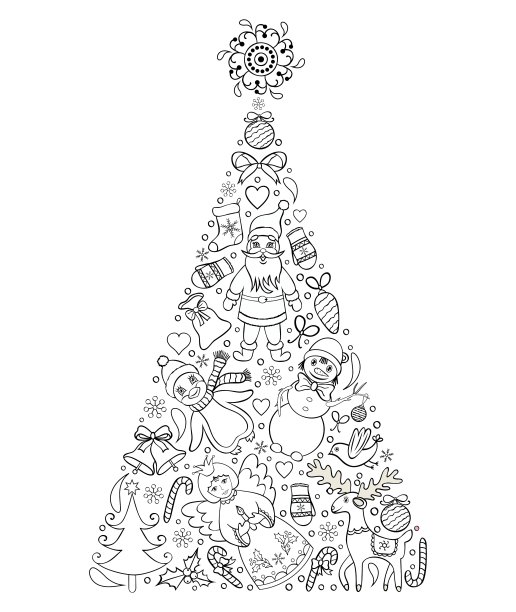 手绘圣诞树图片下载