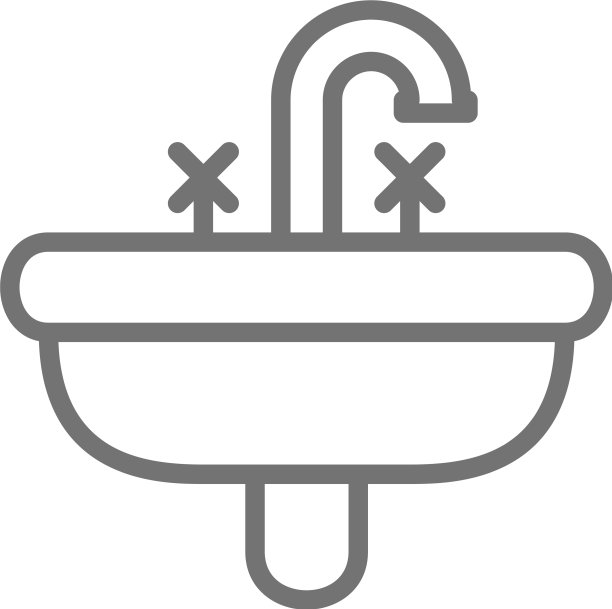 洗脸盆洗脸盆水槽线图标图片下载