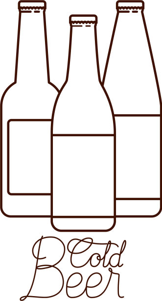 冰镇啤酒标签图标图片下载