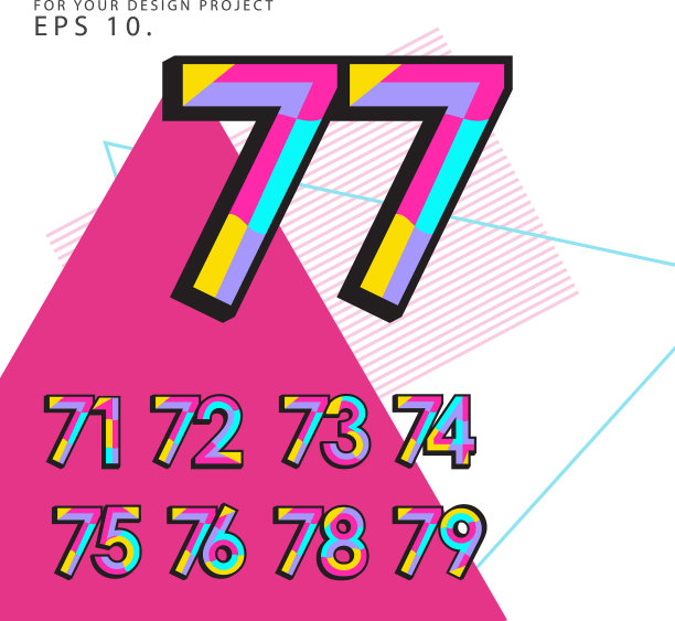 复古号码集模板设计图片下载