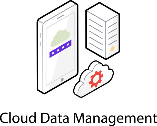 云数据管理等距图标设计图片下载