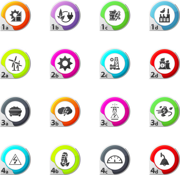 能源和电源图标设置图片下载