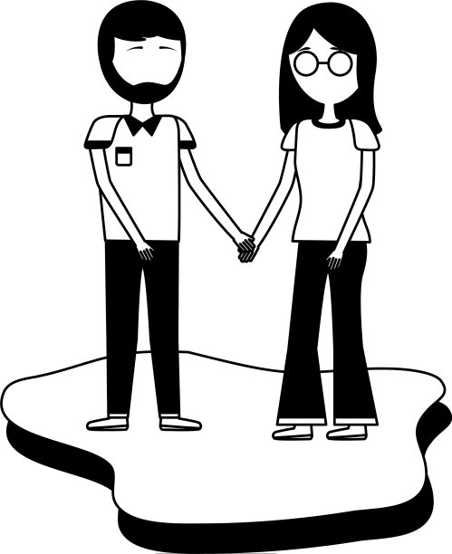 牵手的浪漫情侣图片下载