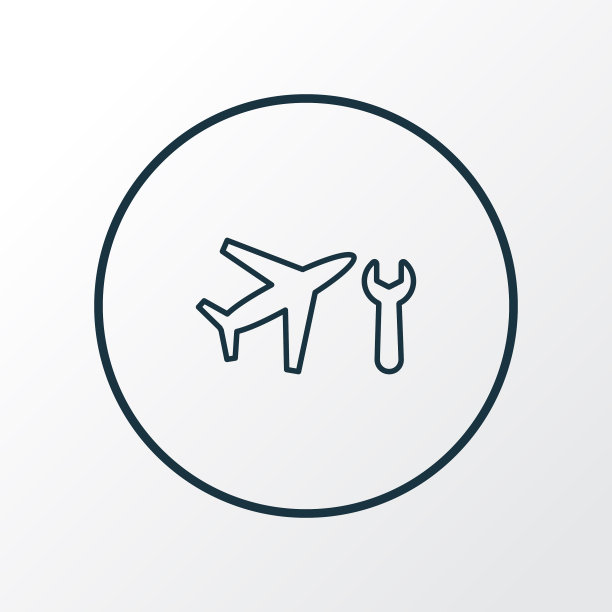 飞机维修图标线符号溢价图片下载