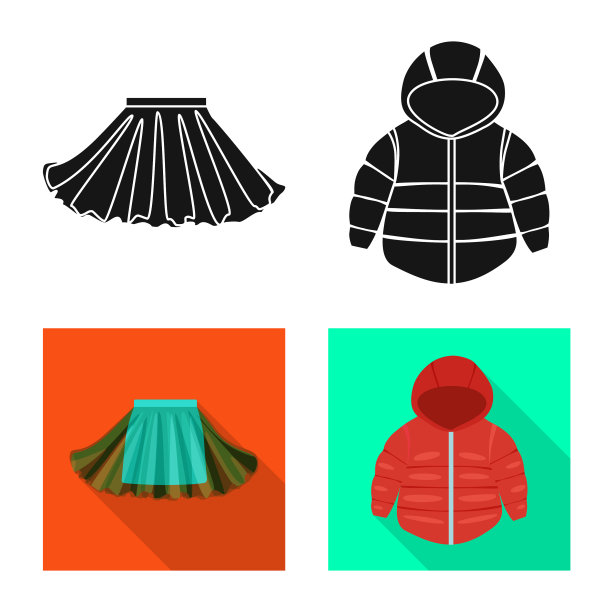 孤立的对象时尚和服装图标设置图片下载