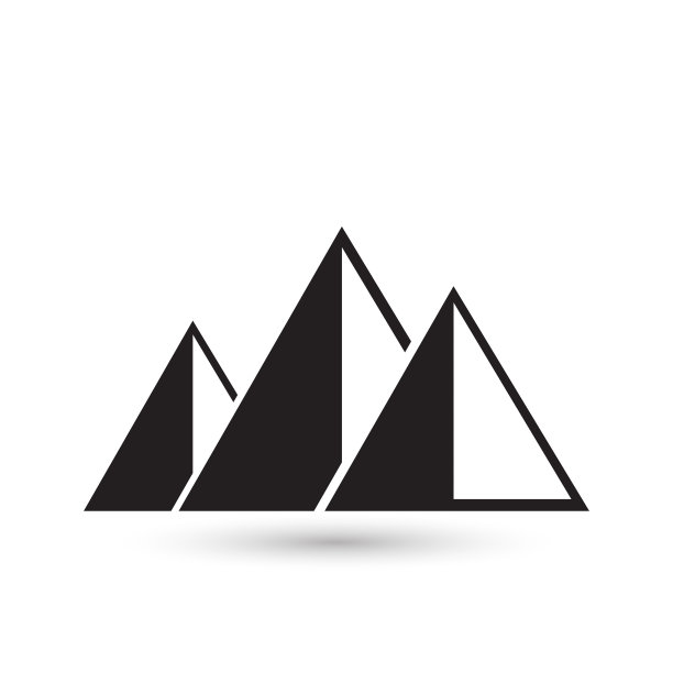 黑色金字塔埃及图标简单的旅游图片下载