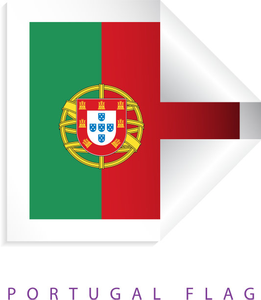 葡萄牙标签旗帜模板设计图片下载