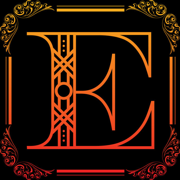 带装饰的字母e图片下载