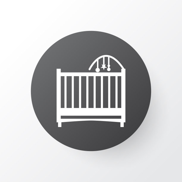 婴儿床图标象征优质隔离婴儿床图片下载