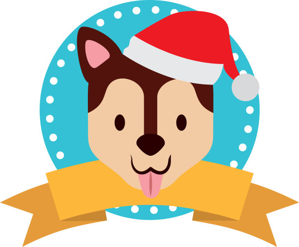 狗的圣诞快乐图片下载