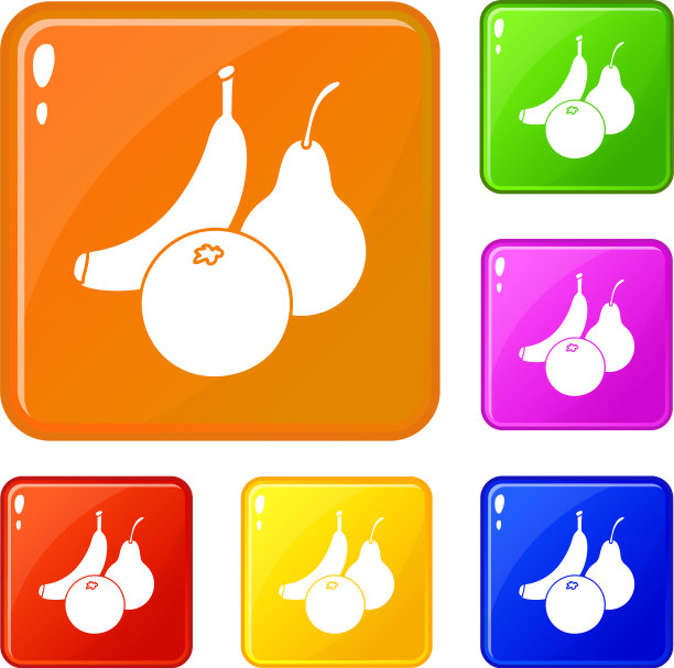 水果食品图标设置颜色图片下载