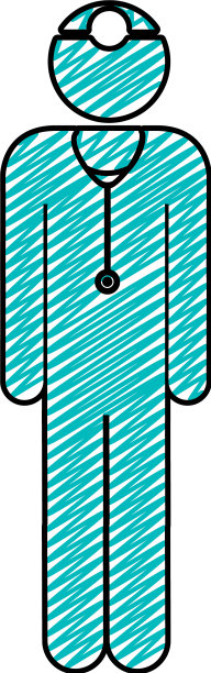 彩色铅笔画的象形男外科医生图片下载